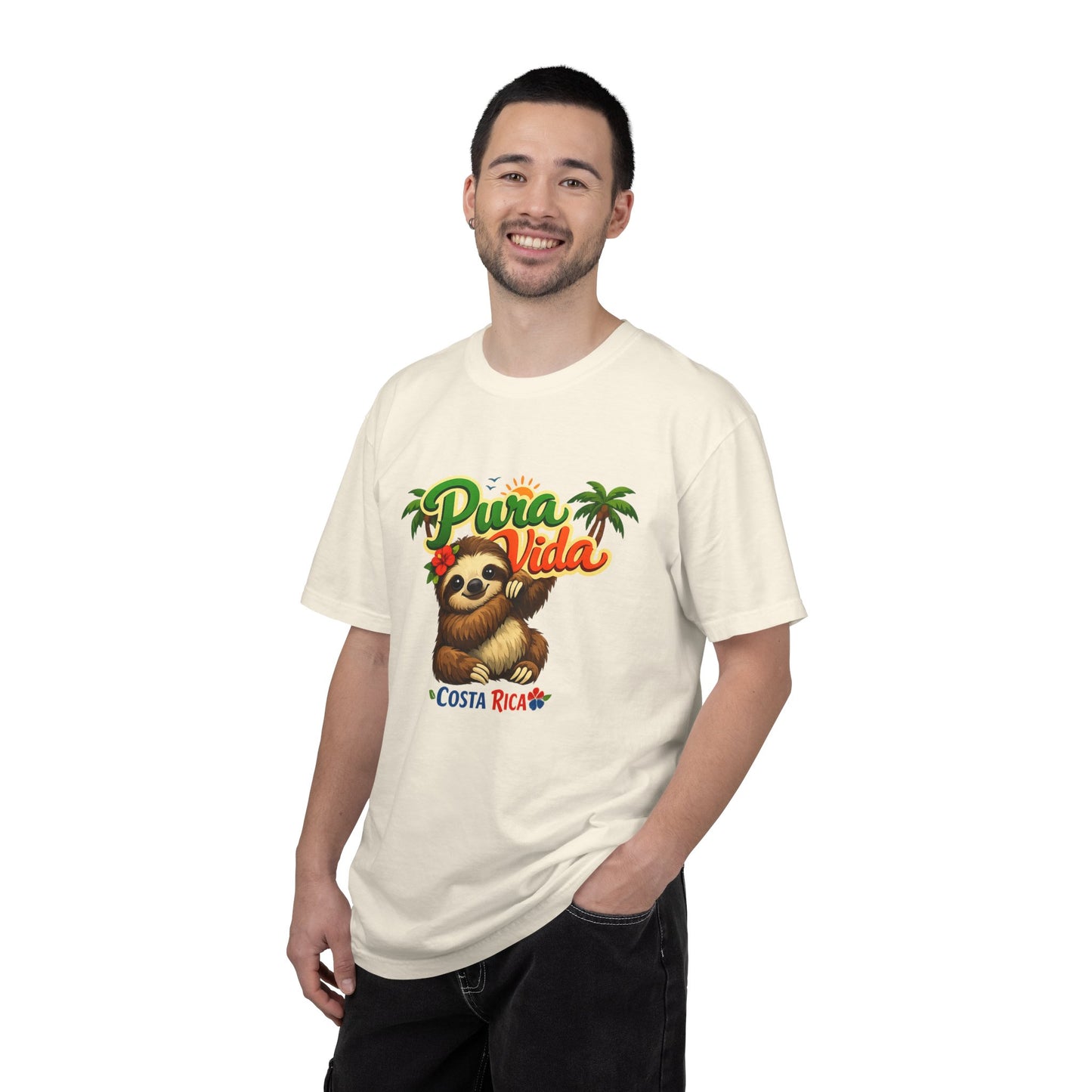 Pura Vida Costa Rica Sloth T-Shirt — Tropical Beach Vacation Tee