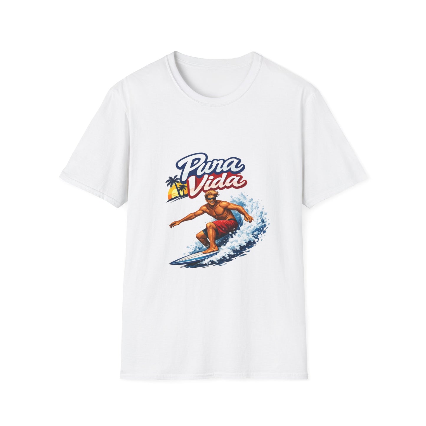 Pura Vida Surf T-Shirt – Vintage Surfer Graphic Tee