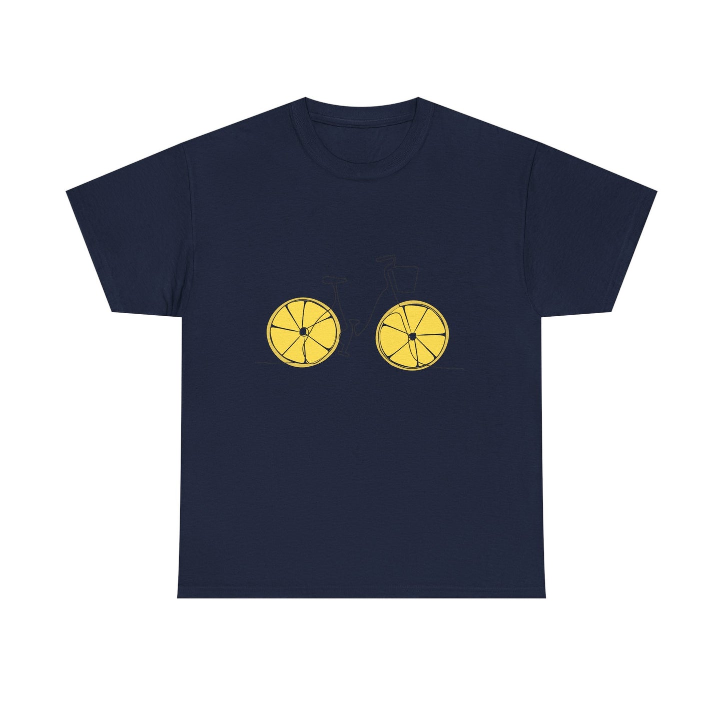 Lemon Wheel Bicycle T‑Shirt — Minimal Bike Graphic Tee