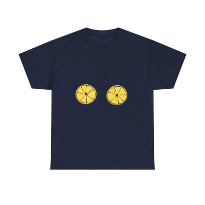 Lemon Wheel Bicycle T‑Shirt — Minimal Bike Graphic Tee