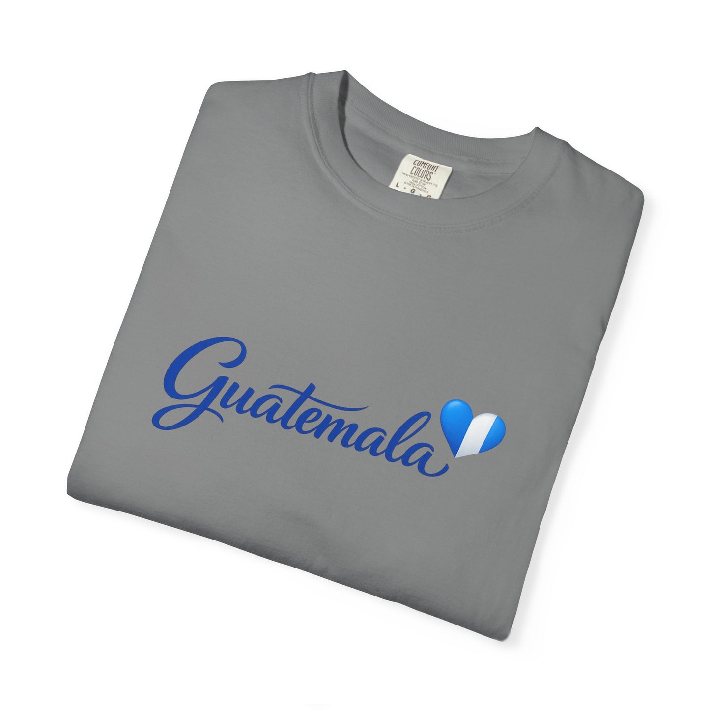Guatemala Script T‑Shirt — Blue Heart Travel Tee