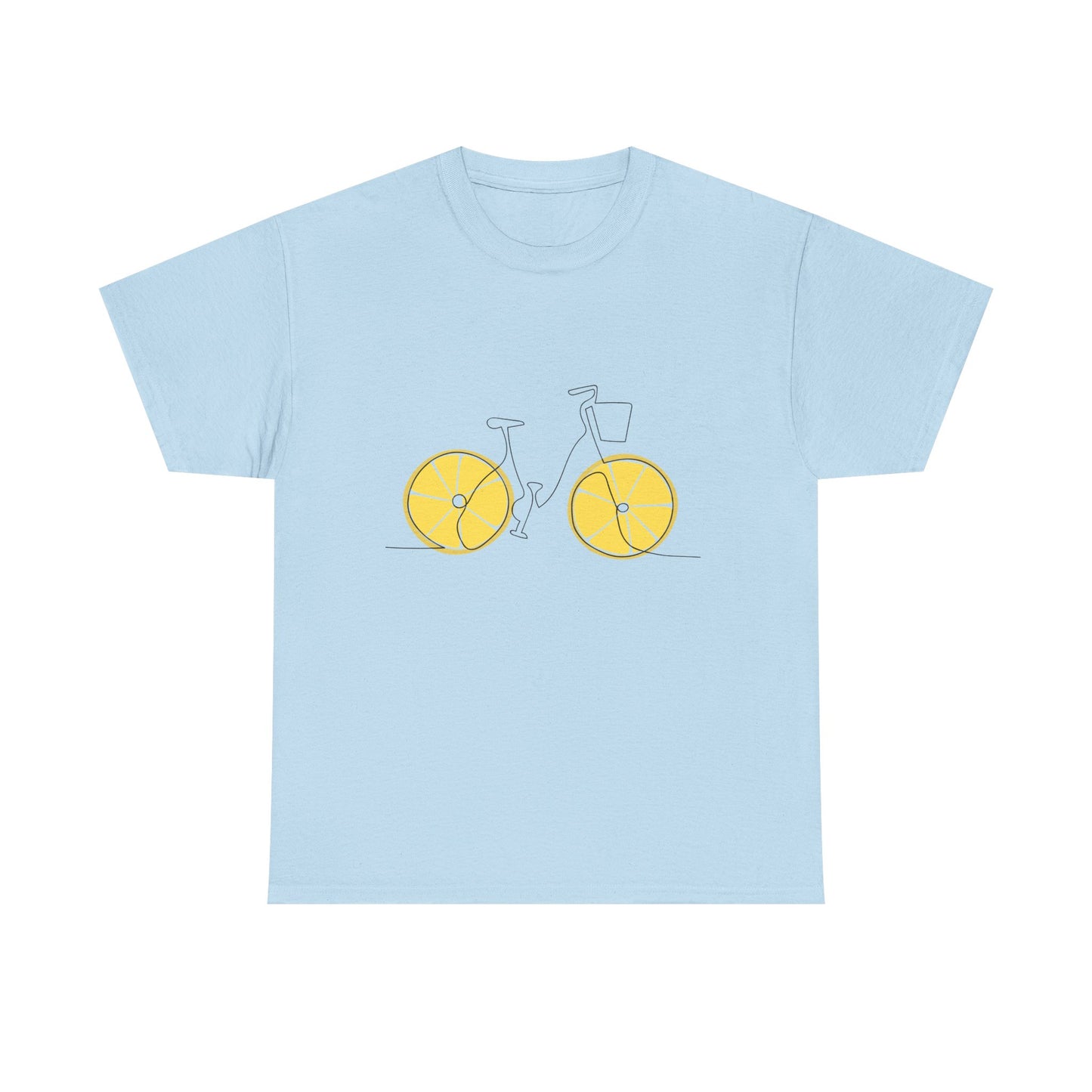 Lemon Wheel Bicycle T‑Shirt — Minimal Bike Graphic Tee