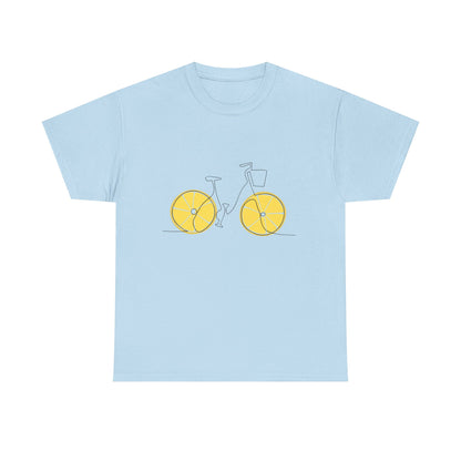 Lemon Wheel Bicycle T‑Shirt — Minimal Bike Graphic Tee