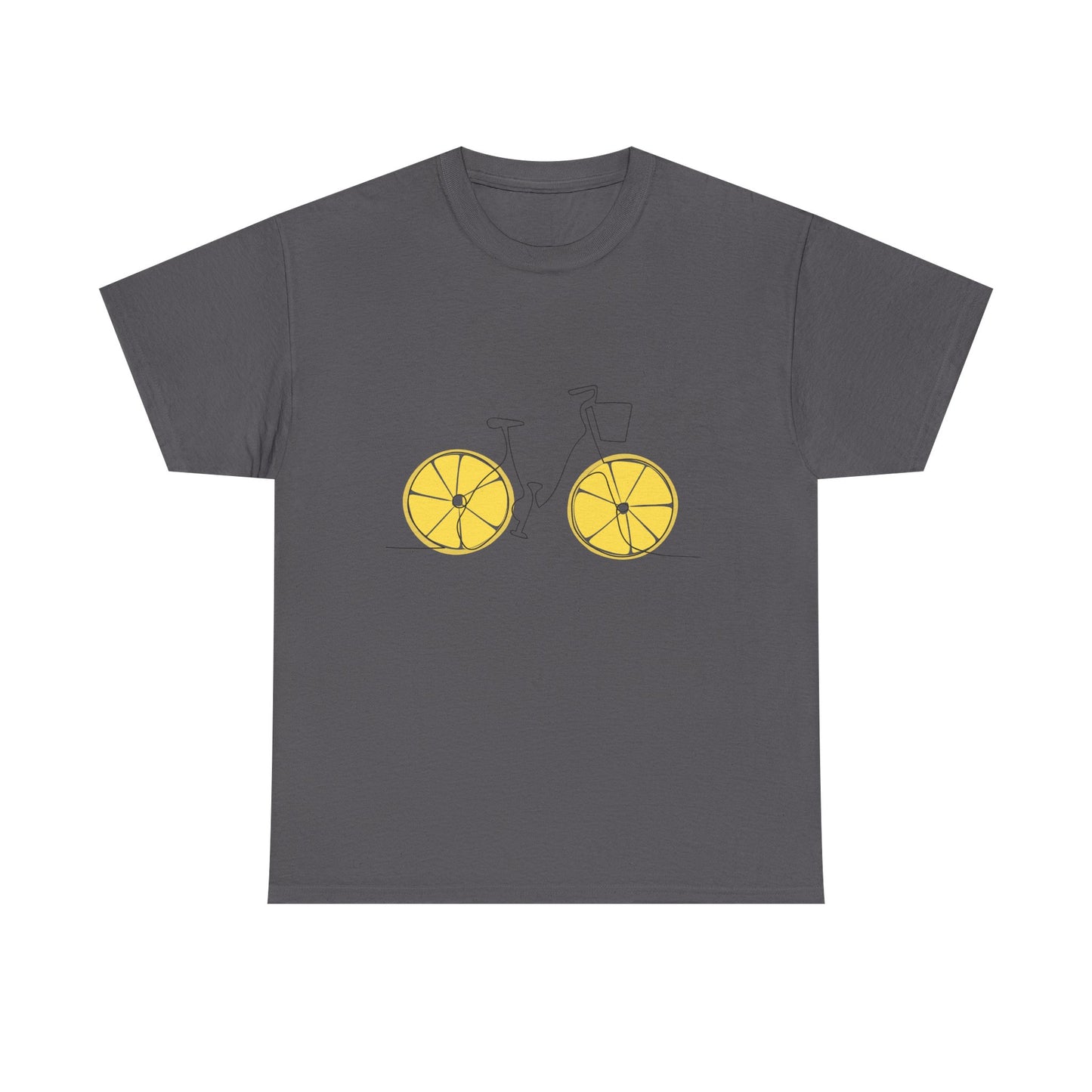 Lemon Wheel Bicycle T‑Shirt — Minimal Bike Graphic Tee