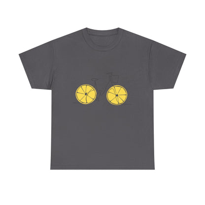 Lemon Wheel Bicycle T‑Shirt — Minimal Bike Graphic Tee