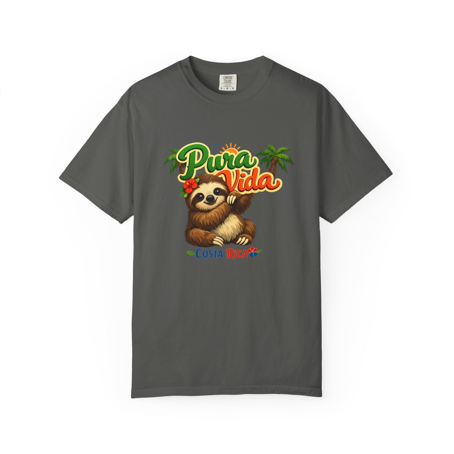 Pura Vida Costa Rica Sloth T-Shirt — Tropical Beach Vacation Tee