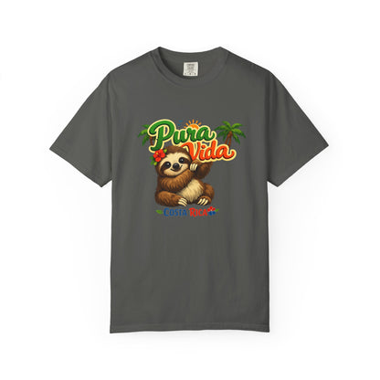 Pura Vida Costa Rica Sloth T-Shirt — Tropical Beach Vacation Tee