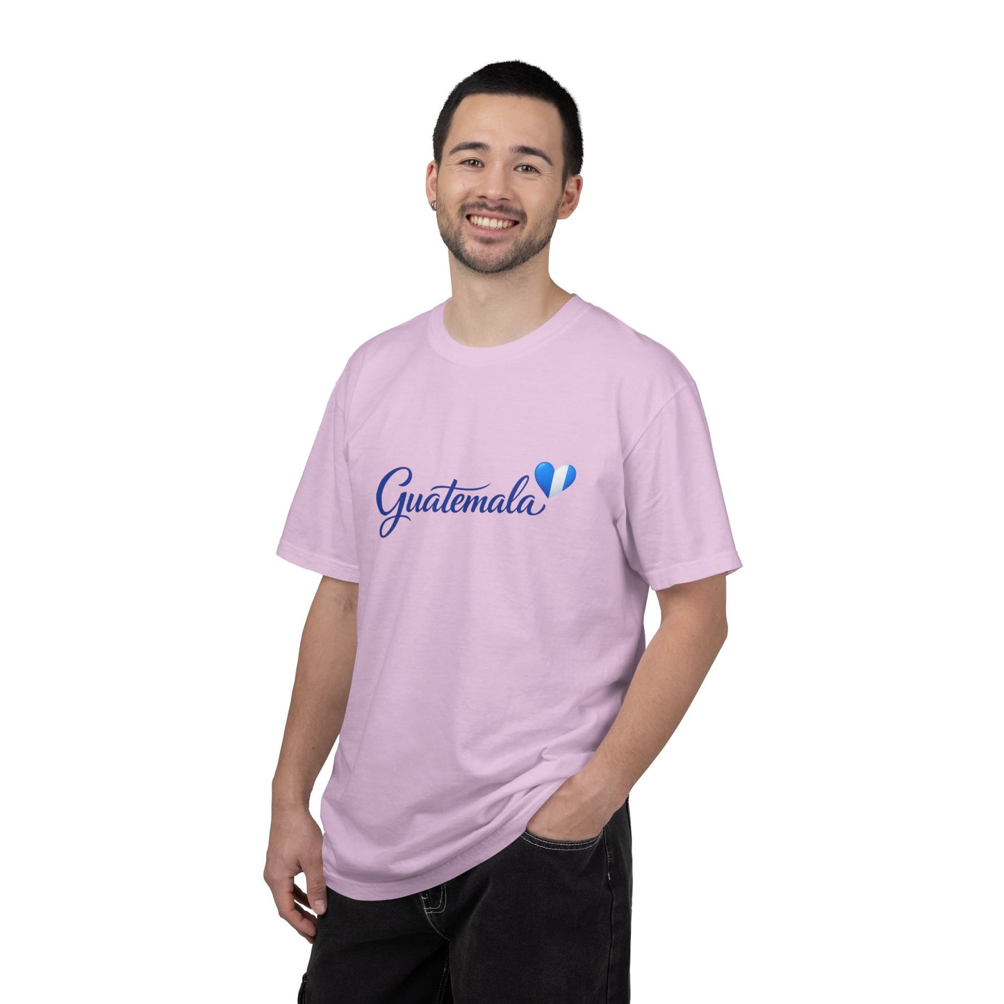 Guatemala Script T‑Shirt — Blue Heart Travel Tee