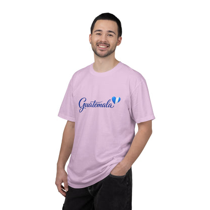 Guatemala Script T‑Shirt — Blue Heart Travel Tee