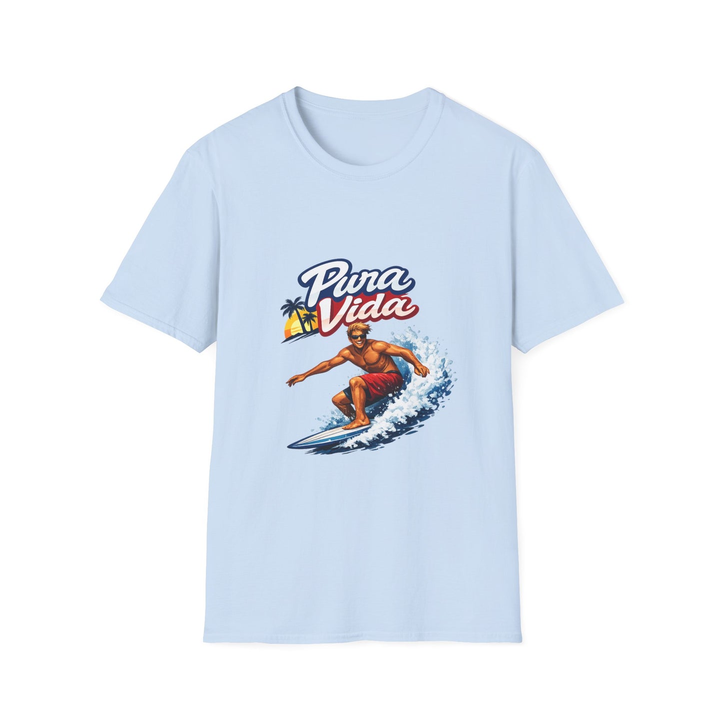 Pura Vida Surf T-Shirt – Vintage Surfer Graphic Tee