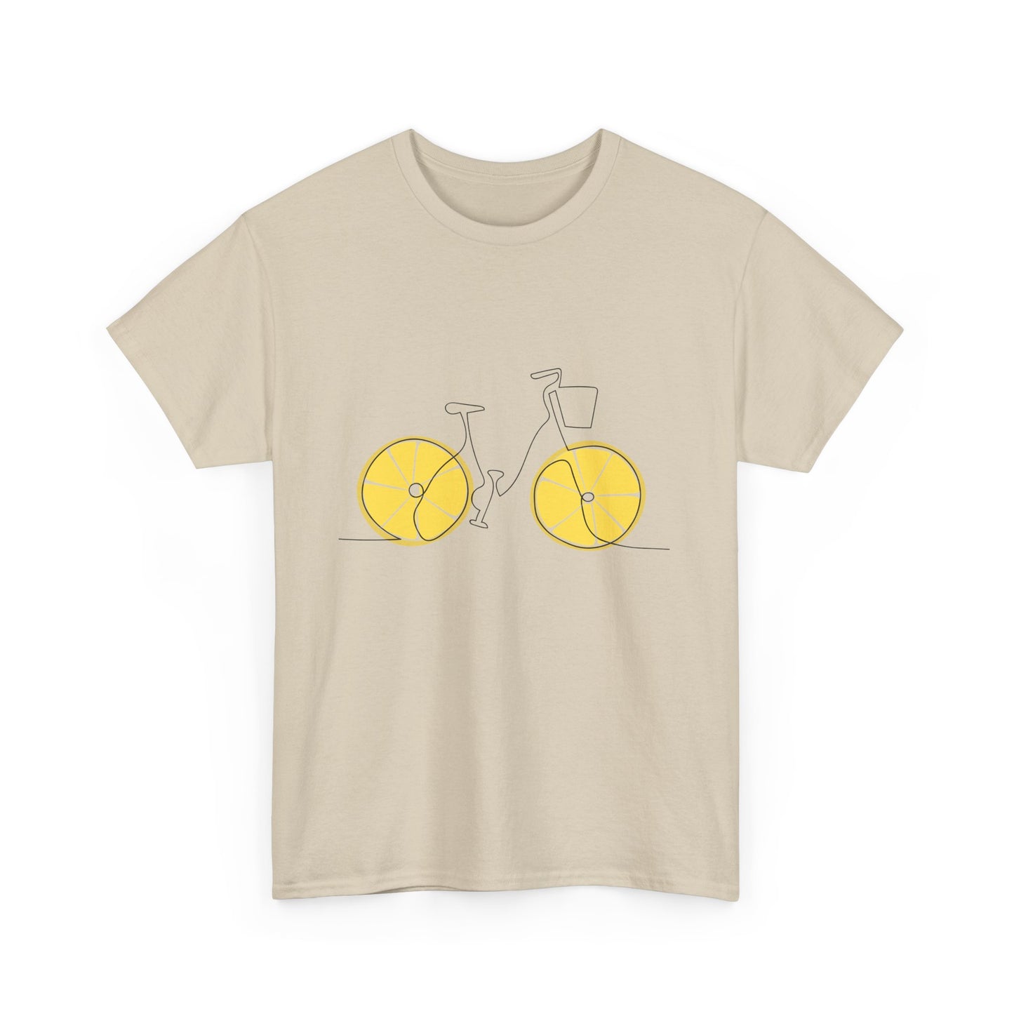 Lemon Wheel Bicycle T‑Shirt — Minimal Bike Graphic Tee