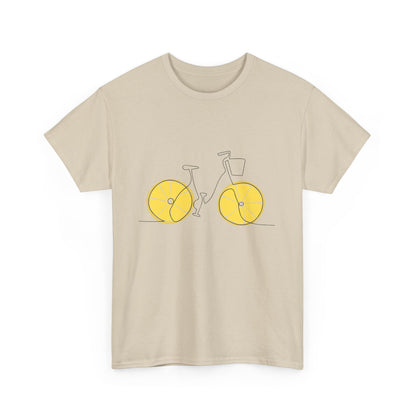 Lemon Wheel Bicycle T‑Shirt — Minimal Bike Graphic Tee