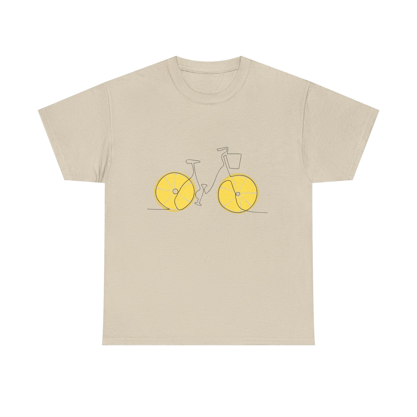 Lemon Wheel Bicycle T‑Shirt — Minimal Bike Graphic Tee