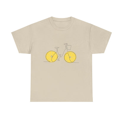 Lemon Wheel Bicycle T‑Shirt — Minimal Bike Graphic Tee