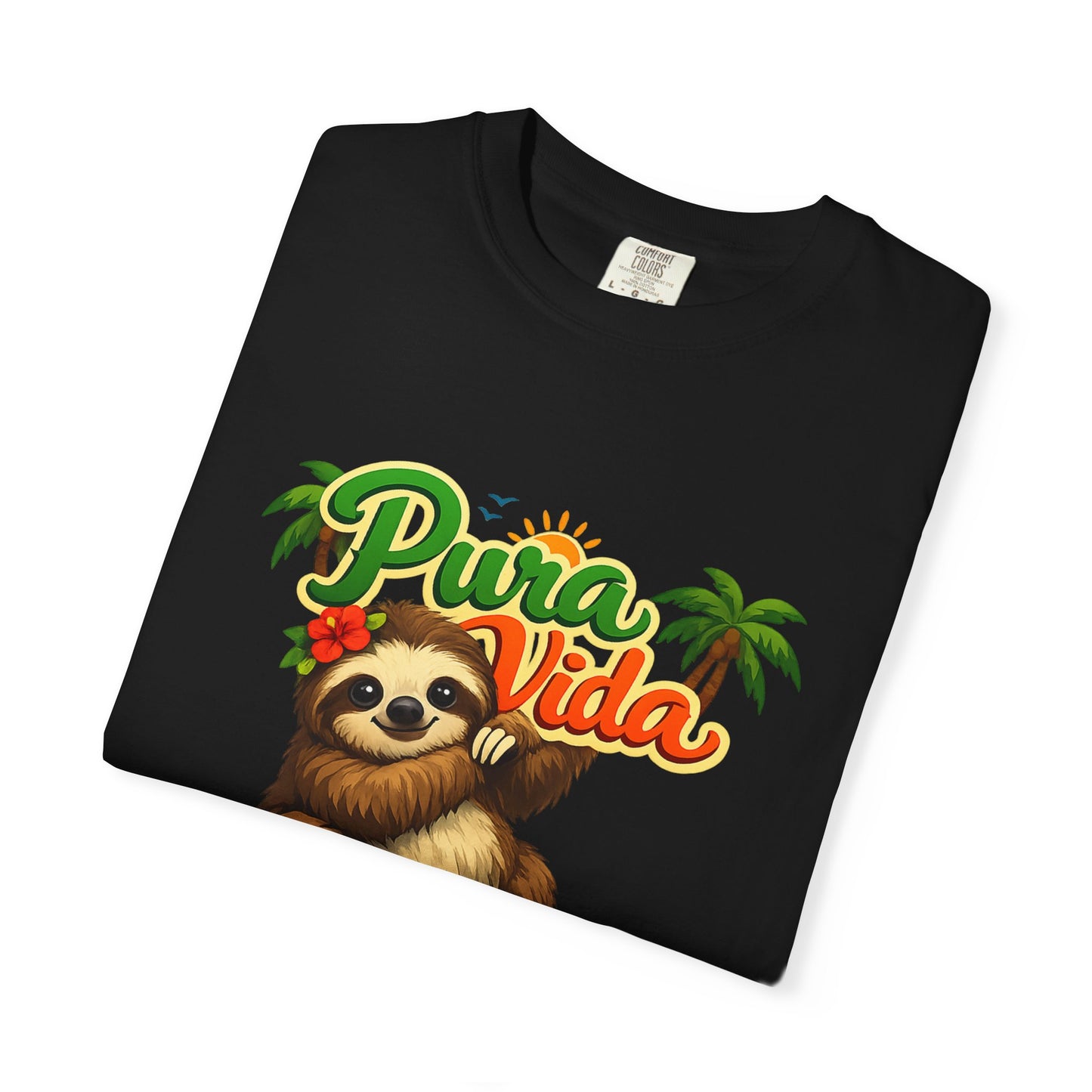Pura Vida Costa Rica Sloth T-Shirt — Tropical Beach Vacation Tee