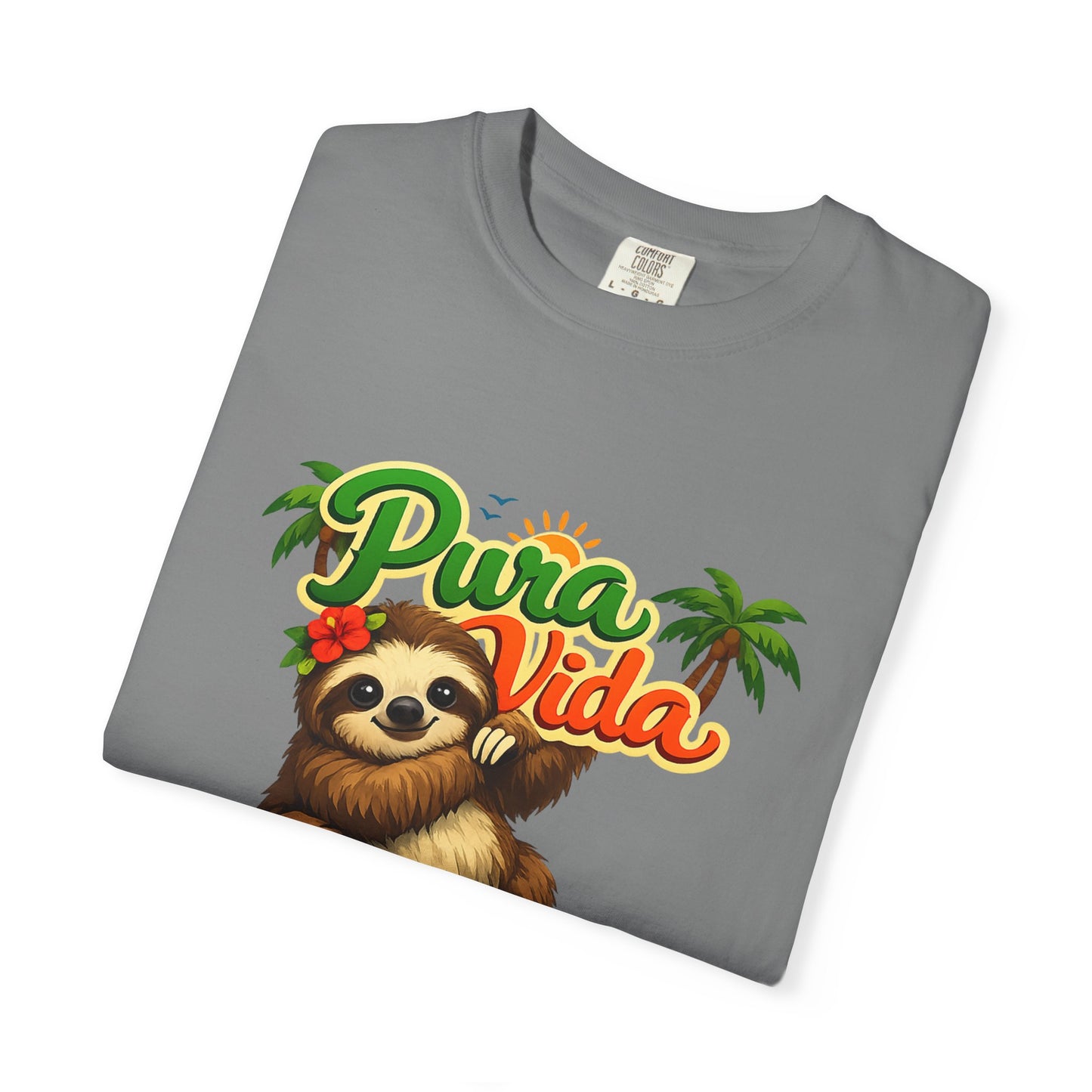 Pura Vida Costa Rica Sloth T-Shirt — Tropical Beach Vacation Tee