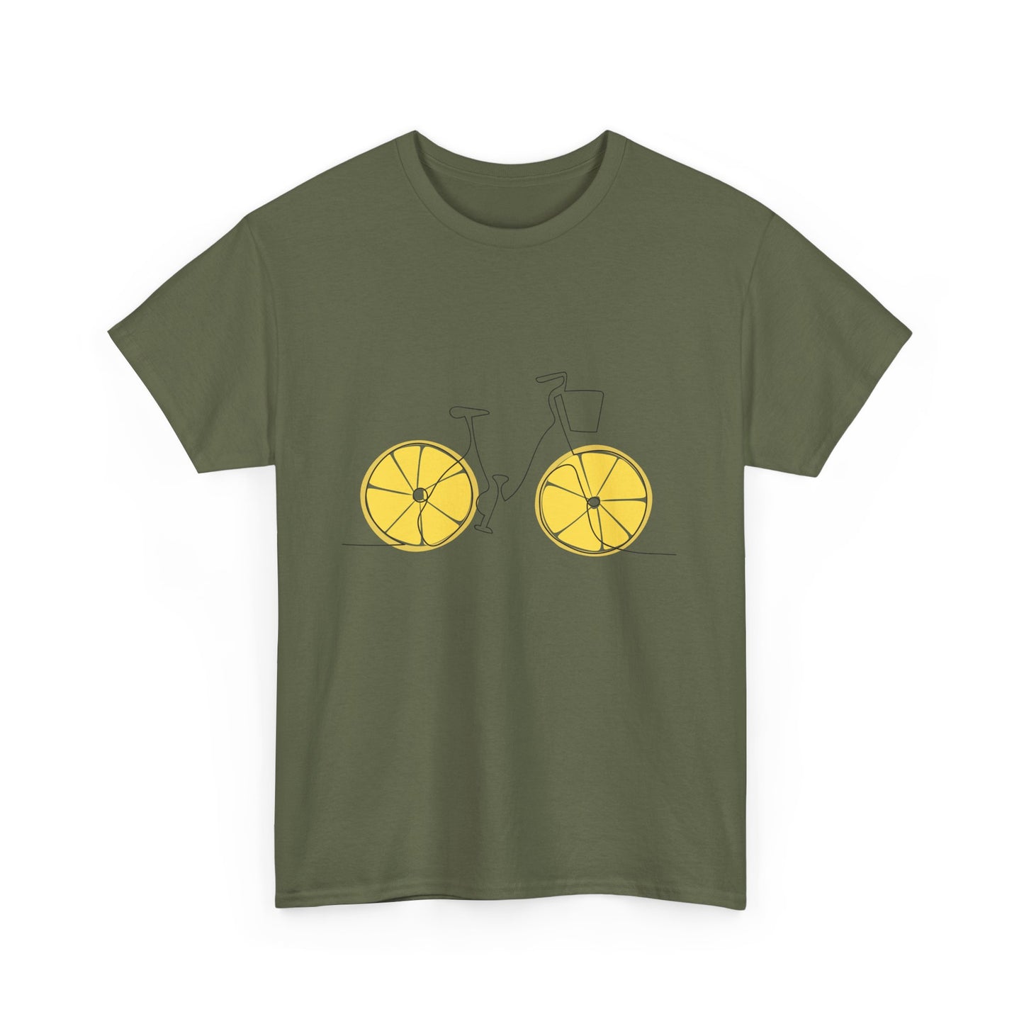 Lemon Wheel Bicycle T‑Shirt — Minimal Bike Graphic Tee