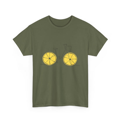 Lemon Wheel Bicycle T‑Shirt — Minimal Bike Graphic Tee