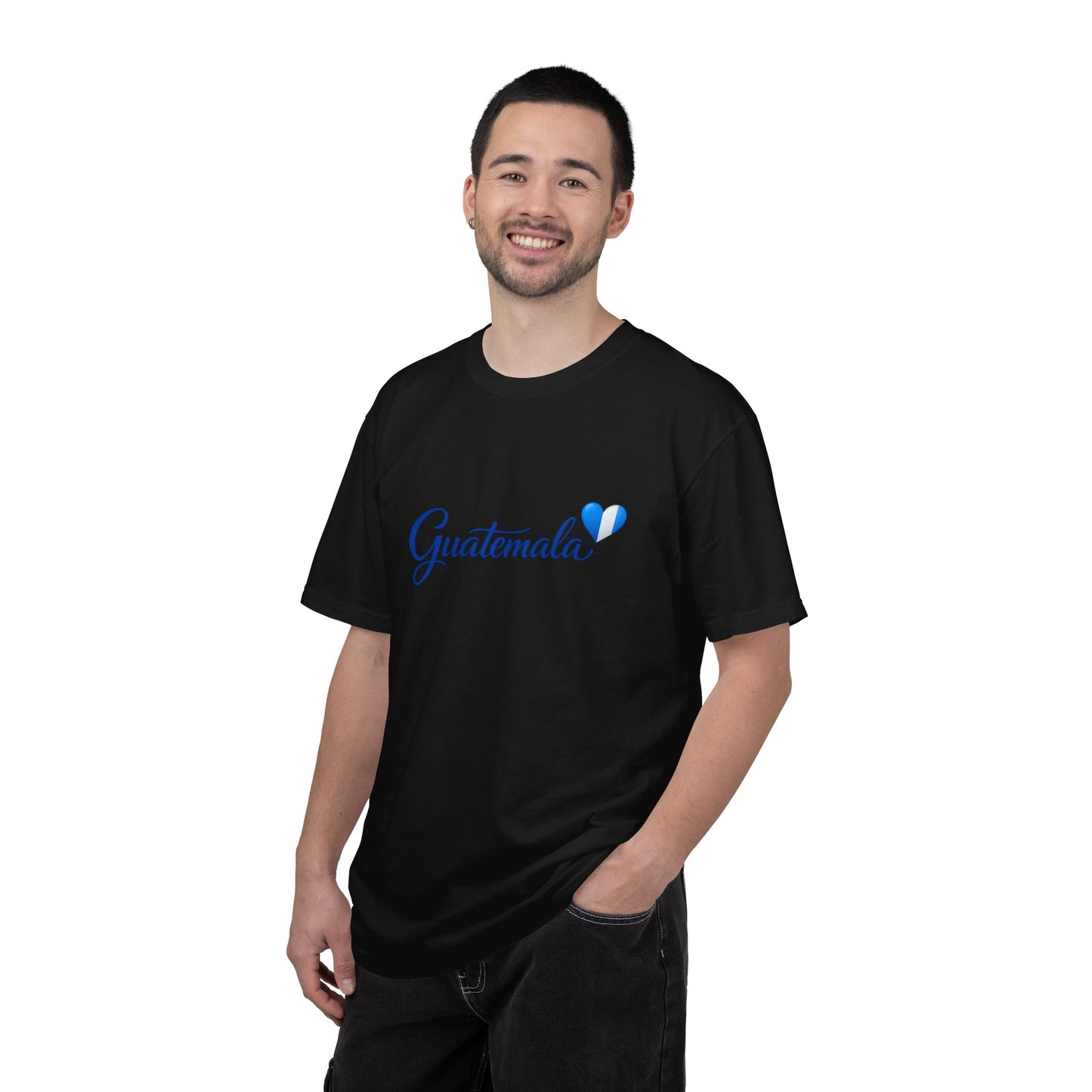 Guatemala Script T‑Shirt — Blue Heart Travel Tee