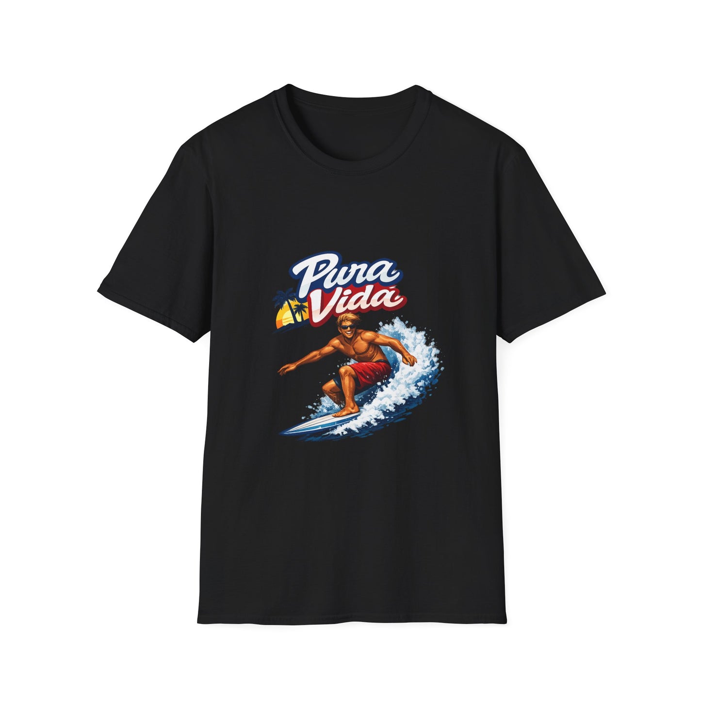 Pura Vida Surf T-Shirt – Vintage Surfer Graphic Tee