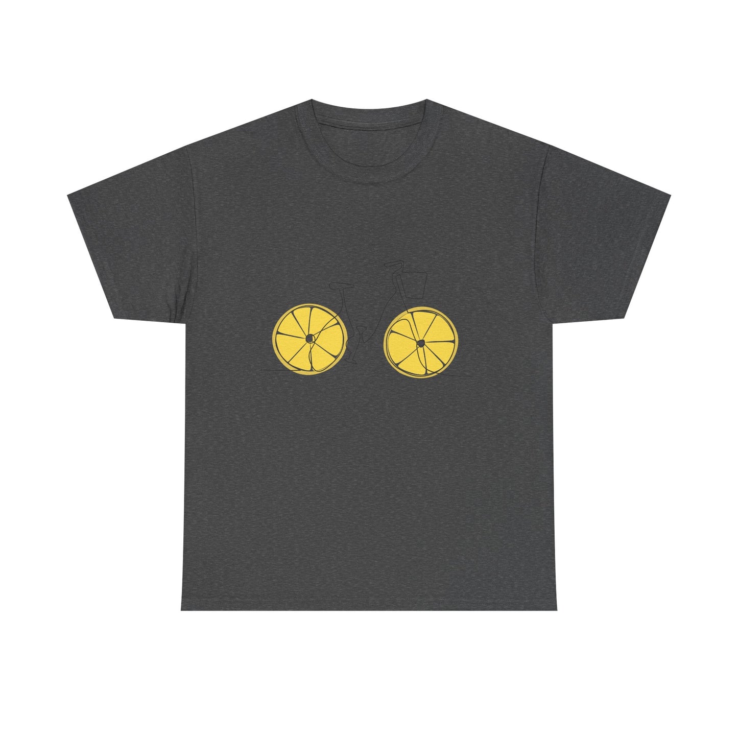 Lemon Wheel Bicycle T‑Shirt — Minimal Bike Graphic Tee