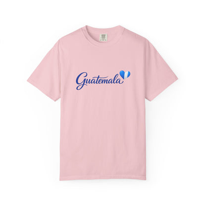 Guatemala Script T‑Shirt — Blue Heart Travel Tee
