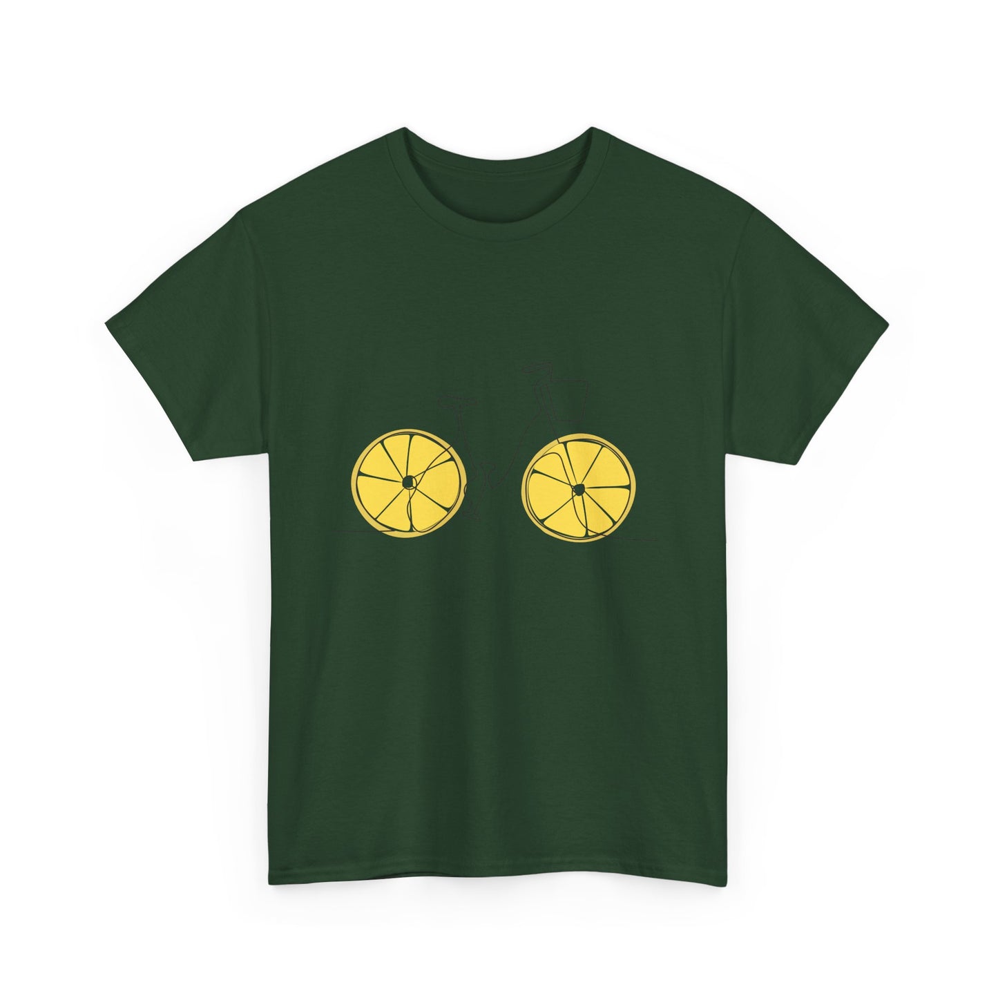 Lemon Wheel Bicycle T‑Shirt — Minimal Bike Graphic Tee