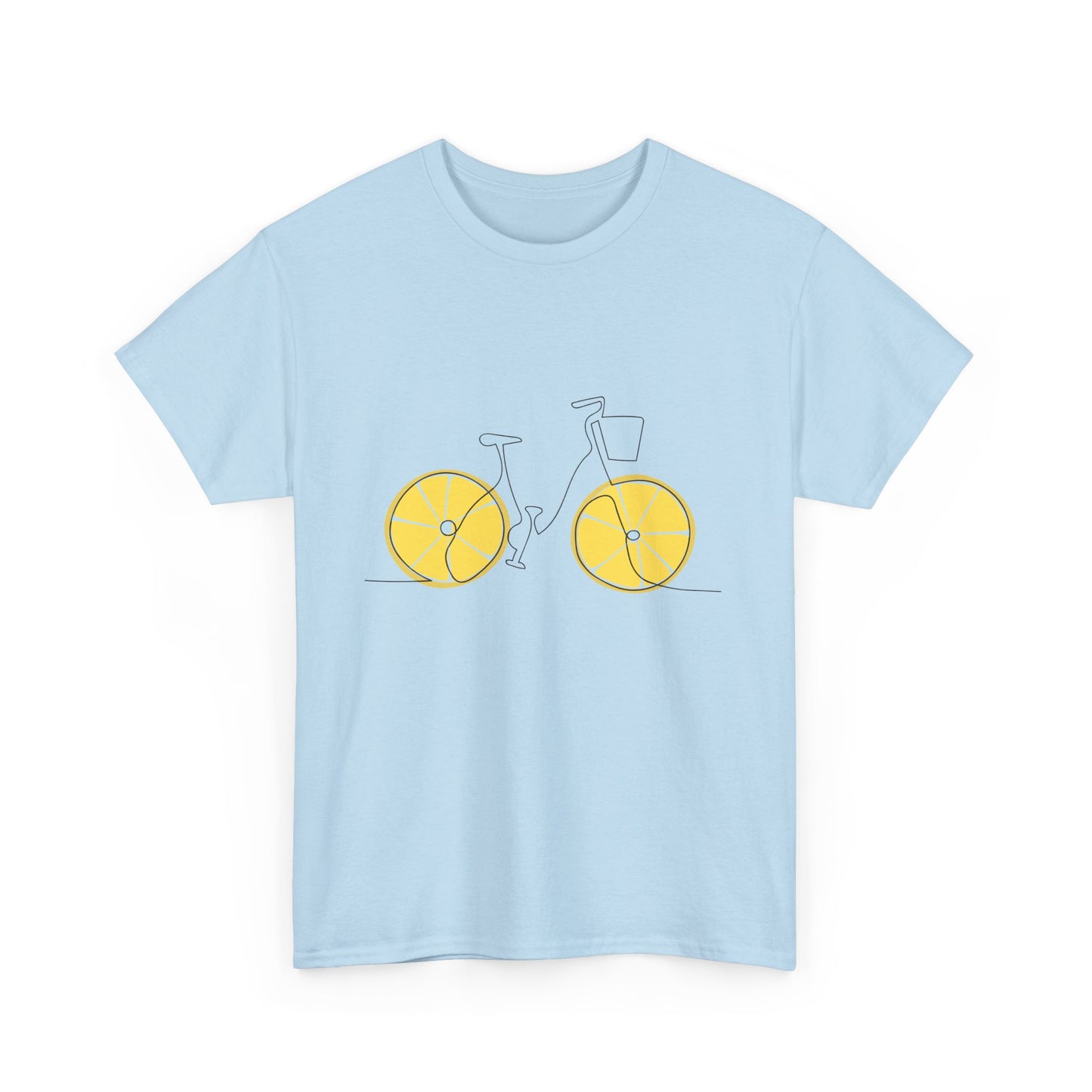 Lemon Wheel Bicycle T‑Shirt — Minimal Bike Graphic Tee
