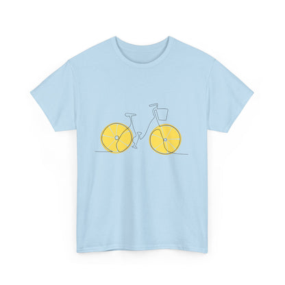 Lemon Wheel Bicycle T‑Shirt — Minimal Bike Graphic Tee