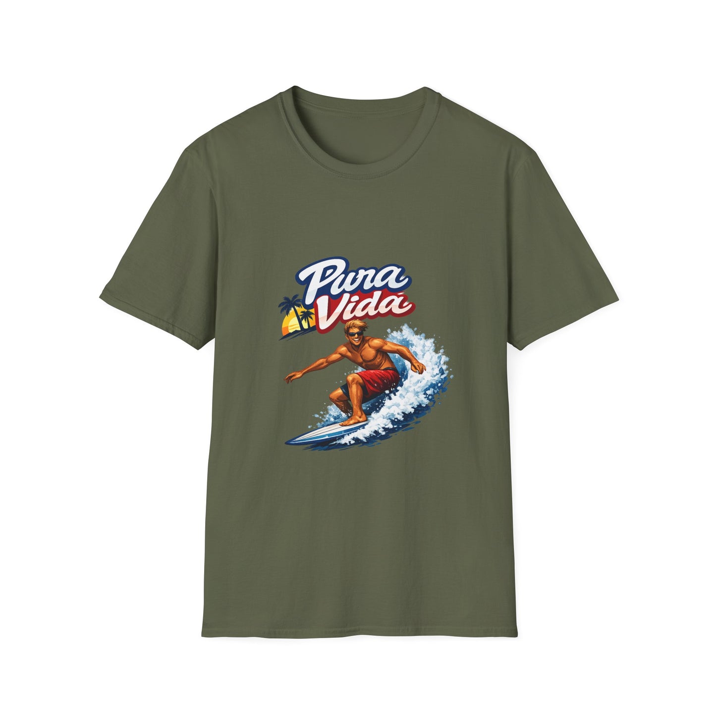 Pura Vida Surf T-Shirt – Vintage Surfer Graphic Tee