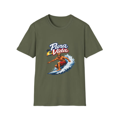 Pura Vida Surf T-Shirt – Vintage Surfer Graphic Tee