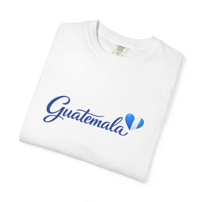 Guatemala Script T‑Shirt — Blue Heart Travel Tee