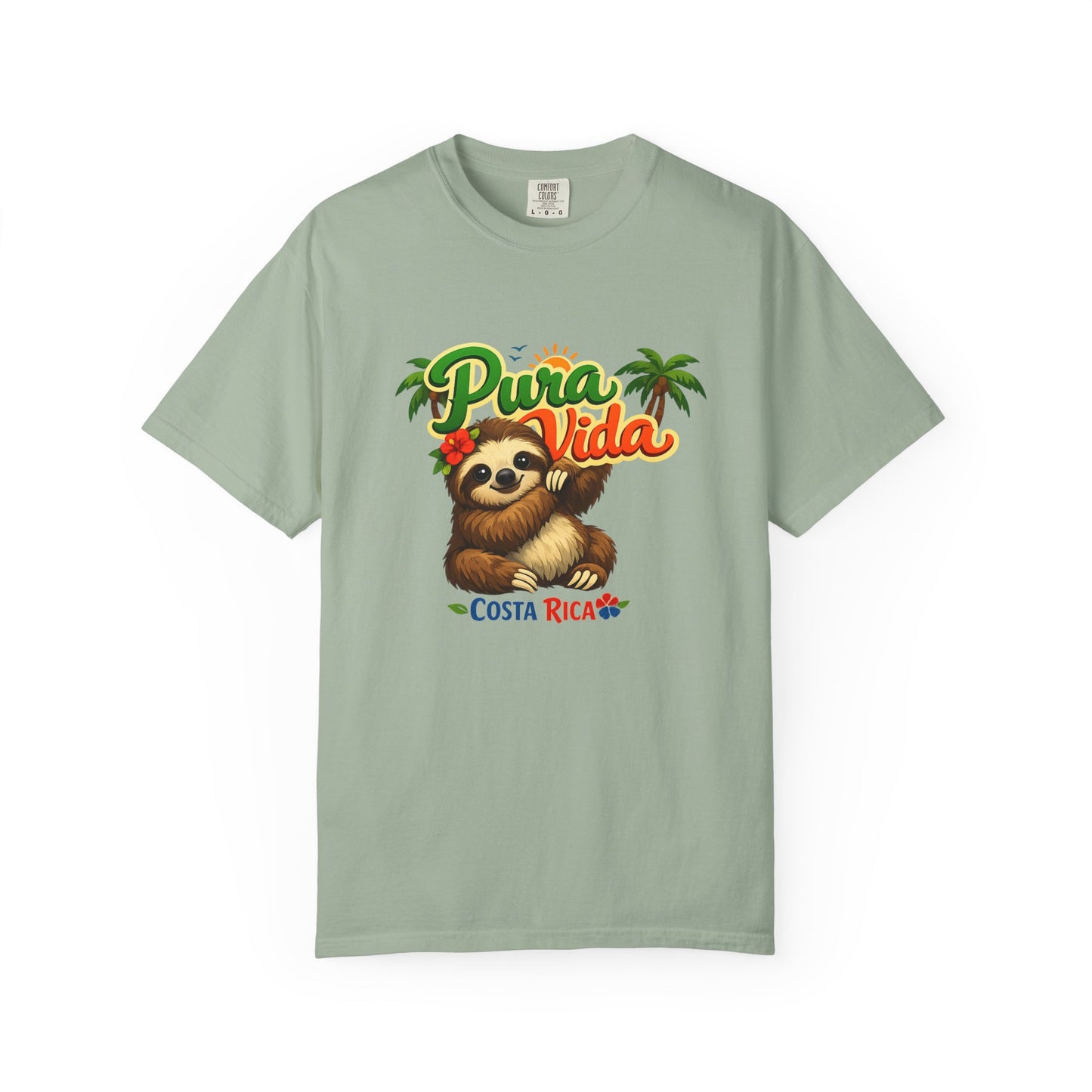 Pura Vida Costa Rica Sloth T-Shirt — Tropical Beach Vacation Tee