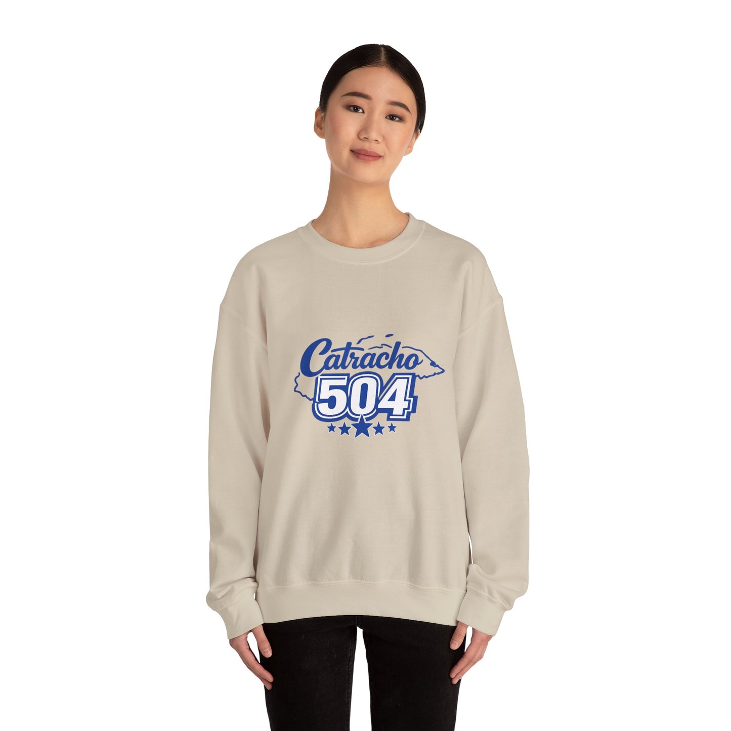 Crewneck Sweatshirt — Catracho 504 Graphic (Honduran Pride)
