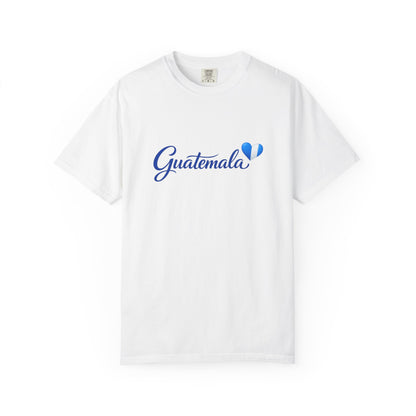 Guatemala Script T‑Shirt — Blue Heart Travel Tee