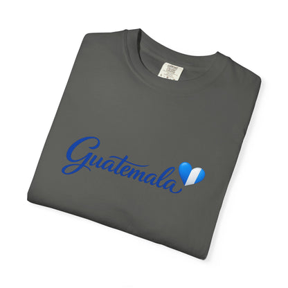 Guatemala Script T‑Shirt — Blue Heart Travel Tee