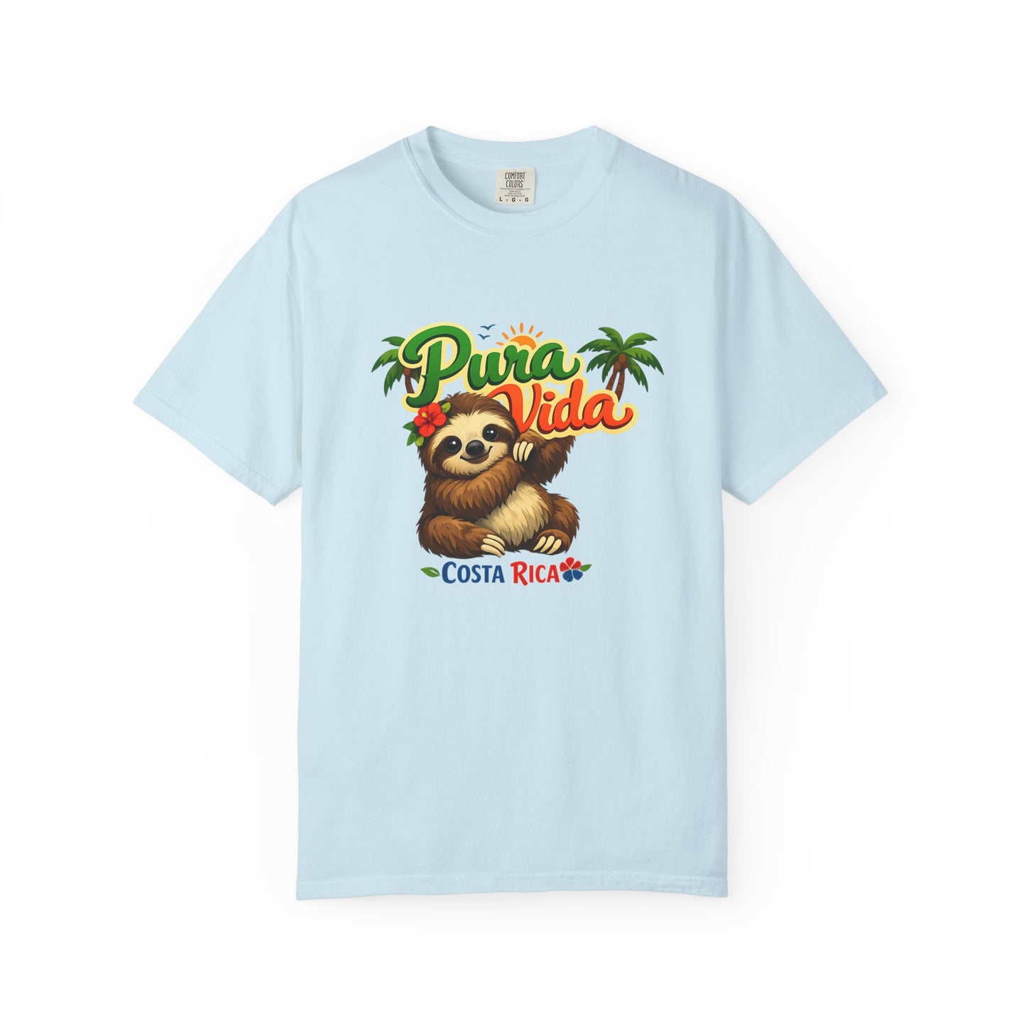 Pura Vida Costa Rica Sloth T-Shirt — Tropical Beach Vacation Tee