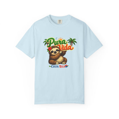 Pura Vida Costa Rica Sloth T-Shirt — Tropical Beach Vacation Tee